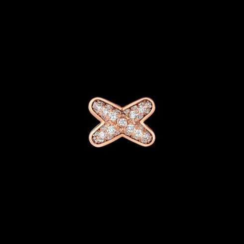ORECCHINO SINGOLO JEUX DE LIENS IN ORO ROSA E DIAMANTI  083468